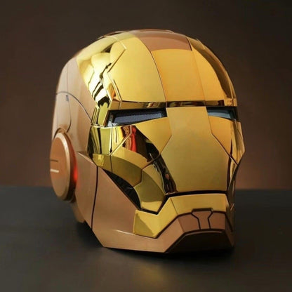 2026 New Model Iron Man Helmet In Black Gold And Black Silver, Electric Helmet With Voice-Activated Robot Mask