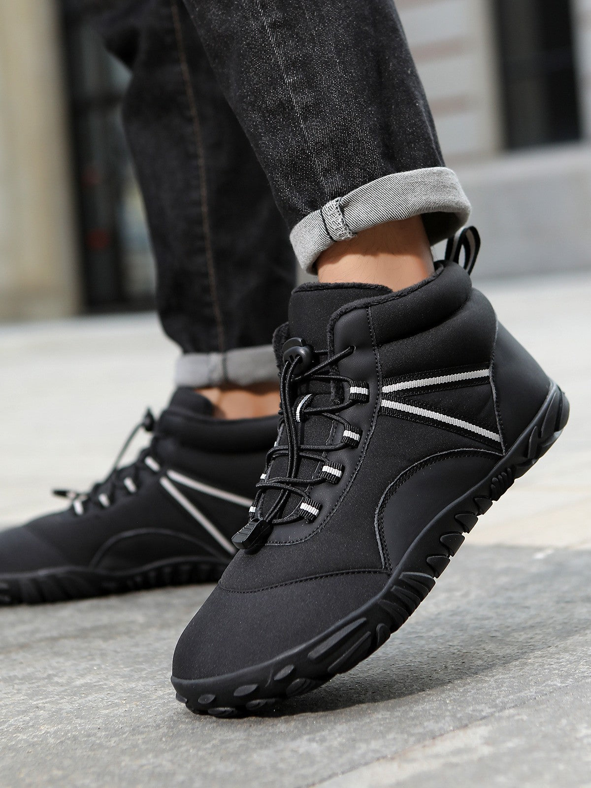 Winter Cross-border Outdoor Leisure Sports For Men And Women, Non-slip, Waterproof, Velvet And Thickened High-top Cotton Shoes, Snow Boots, Hiking Shoes