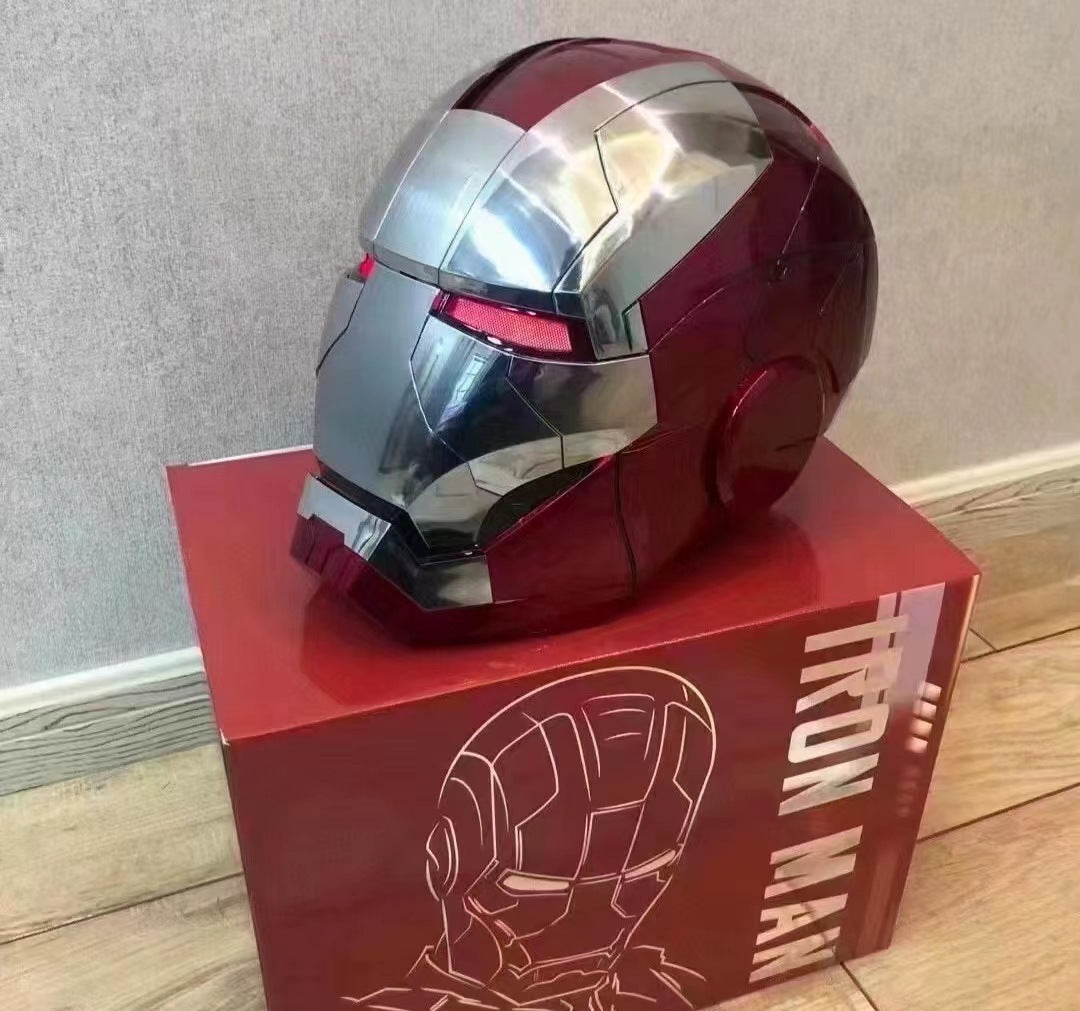 Iron Man Helmet Jarvis 1:1 Collectible Mk5 Helmet Intelligent Voice Control Three-In-One Technology Can Light Up And Open And Close
