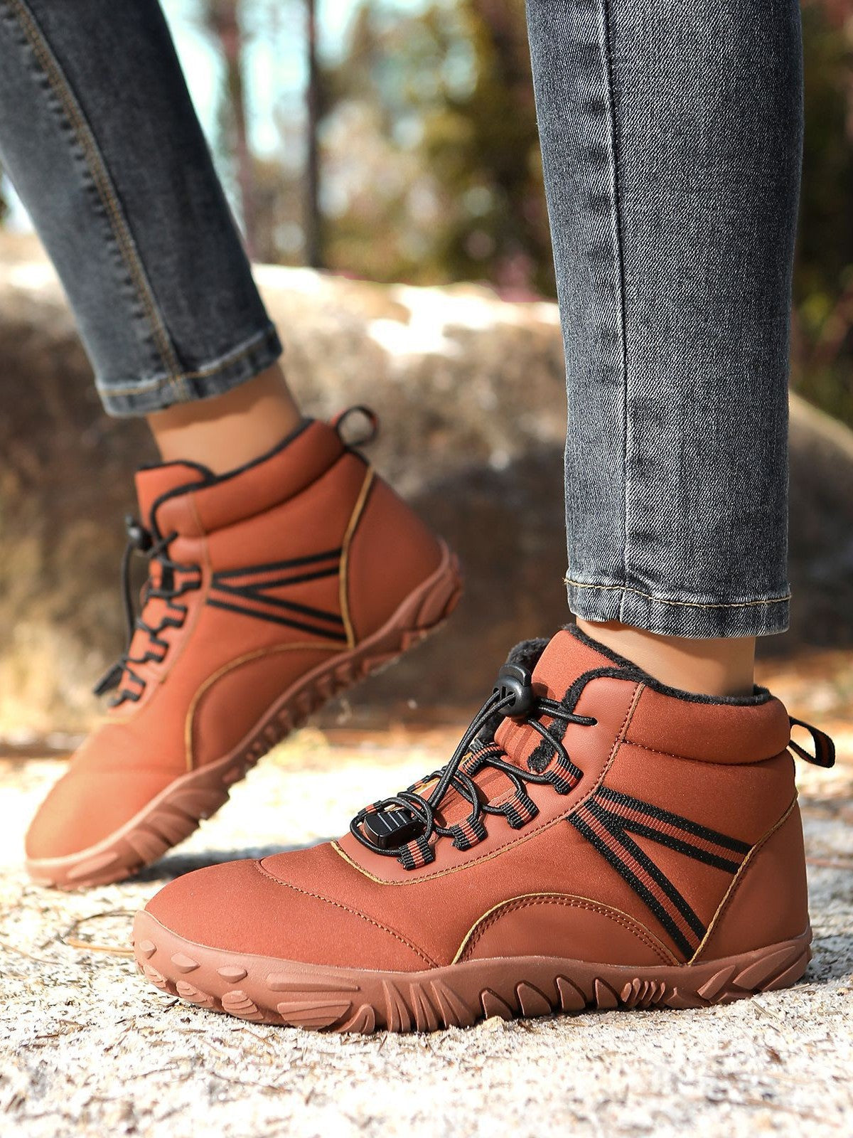 Winter Cross-border Outdoor Leisure Sports For Men And Women, Non-slip, Waterproof, Velvet And Thickened High-top Cotton Shoes, Snow Boots, Hiking Shoes