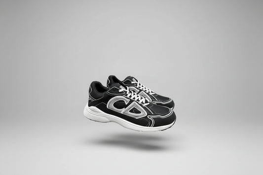 New CD Versatile Casual Shoes Heightening White Shoes Lace-up Couple Running Shoes Letter B30