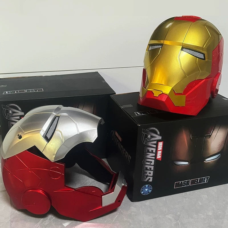 Iron Man Helmet Mk5 Jarvis Helmet Luminous Manual Opening And Closing Wearable Cool Kidsren's Cos Mask Toy