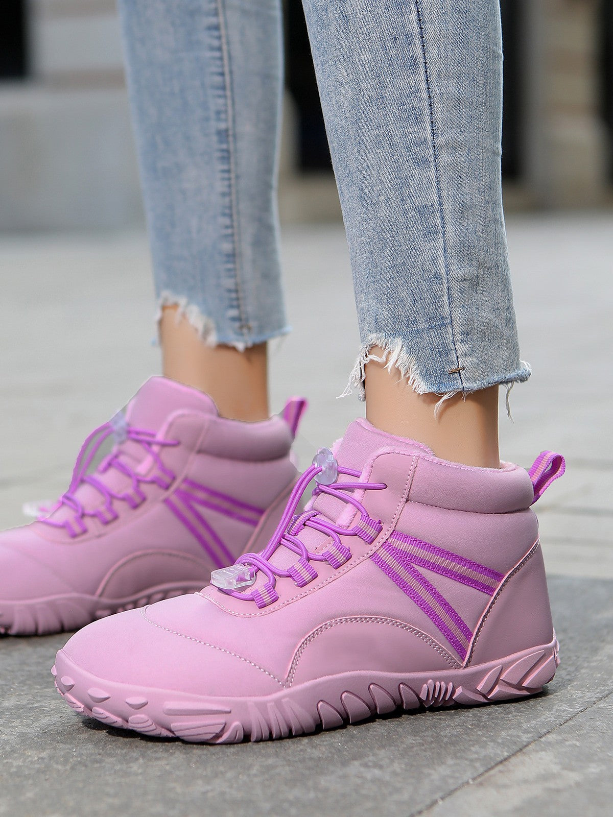 Winter Cross-border Outdoor Leisure Sports For Men And Women, Non-slip, Waterproof, Velvet And Thickened High-top Cotton Shoes, Snow Boots, Hiking Shoes