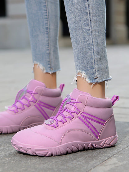 Winter Cross-border Outdoor Leisure Sports For Men And Women, Non-slip, Waterproof, Velvet And Thickened High-top Cotton Shoes, Snow Boots, Hiking Shoes