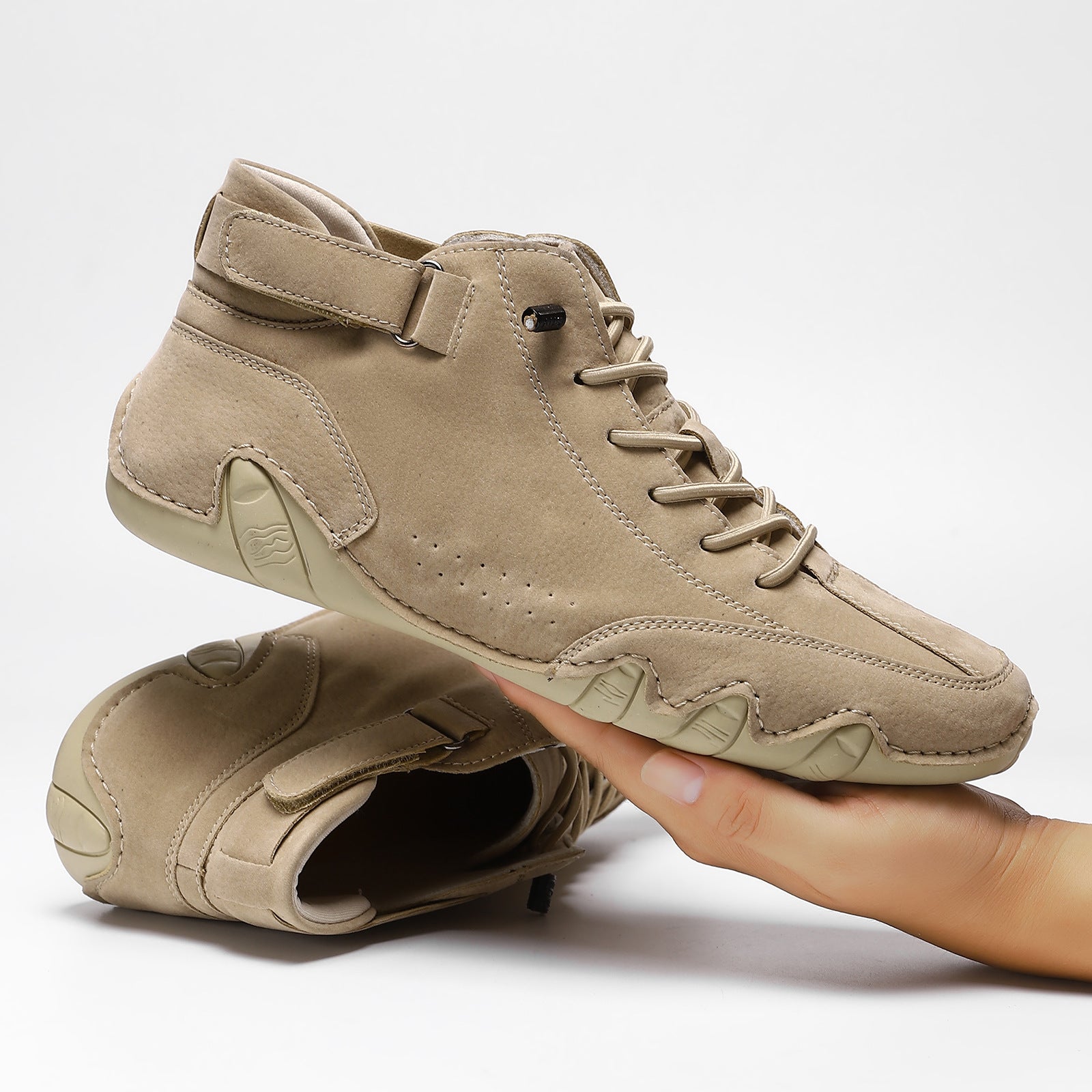 Ldeck Men's Casual Martin Boots Spring/summer High Top Octopus Design Men's Shoes Short Leather Boots