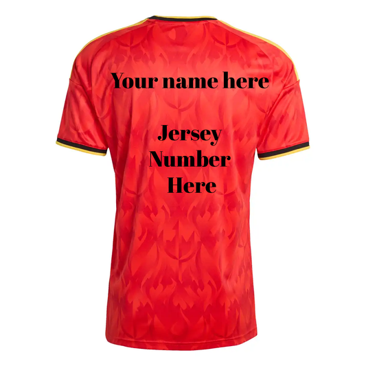 2026 World Cup Football Custom Fan Jersey Belgium
