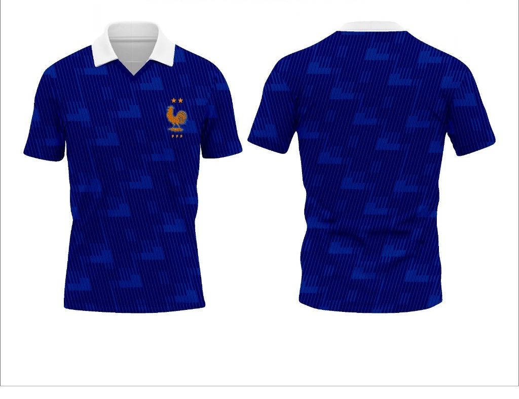 France World Cup Football Jersey | Short Sleeve Competition Uniform Unisex Adult | Fan version