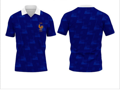 France World Cup Football Jersey | Short Sleeve Competition Uniform Unisex Adult | Fan version